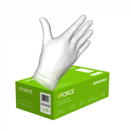 Forcefield VForce & VForce 2 Vinyl Disposable Gloves (Case of 1000 Gloves)